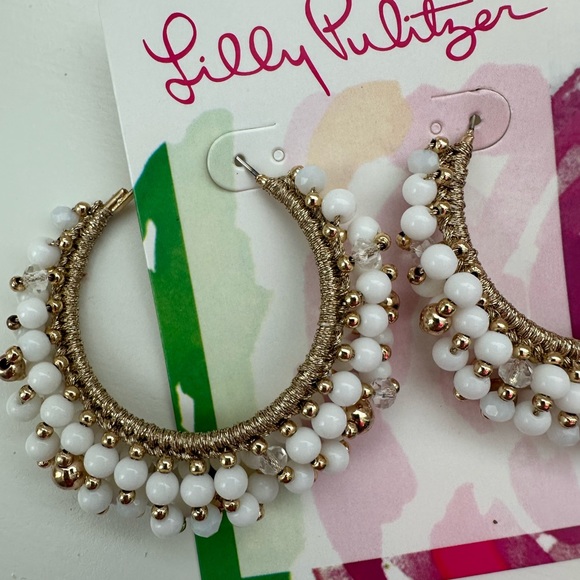 Lilly Pulitzer Hoop Earrings NWT - Picture 2 of 3